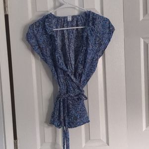 Wrap around floral blouse